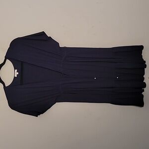 Shoshanna Navy Deep Plunge Dress Swim Cover Up Sz S